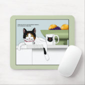 Dreifarbiges Katzengesicht Katzenküche Mousepad (Mit Mouse)