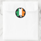 Dreifarbiges Kleeblatt Runder Aufkleber (Tasche)