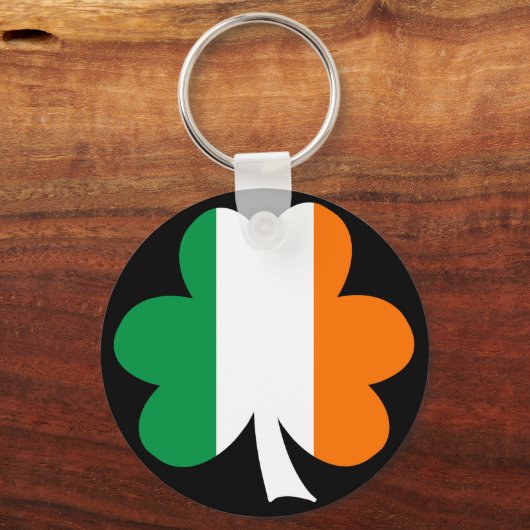 Dreifarbiges Kleeblatt Schlüsselanhänger (Vorderseite)