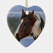 Dreifarbiges Pferd Keramikornament (Rechts)