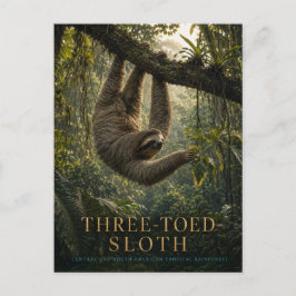 Dreifingerfaultier Regenwald TIERE Postkarte