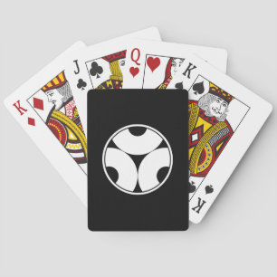 Dreigeteilte Schlangenaugen in fadenförmigem Ring Spielkarten