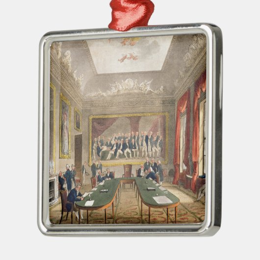 Dreiheits-Haus Silbernes Ornament (Links)