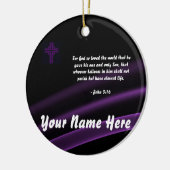 Dreiheits-Querverzierungs-John-3:16 Keramik Ornament (Links)