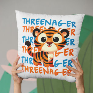 Dreijähriger Tiger Junge 3. Geburtstagsfeier Kissen