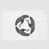 Dreikrankreis Golfhandtuch (Horizontal)
