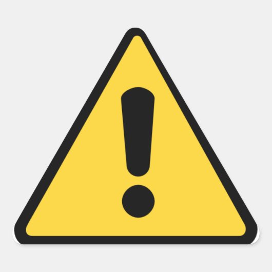 Dreilangwarnaufkleber Dreieckiger Aufkleber (Vorderseite)