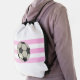 Dreilpink Strip Soccer Ball Backpack Sportbeutel (Insitu)