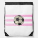 Dreilpink Strip Soccer Ball Backpack Sportbeutel (Vorderseite)