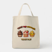 Dreimal die Cupcakes, Triple Fun! Tragetasche (Rückseite)