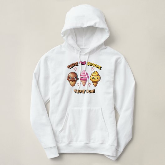 Dreimal die Scoops, Triple Fun! Hoodie (Design vorne)