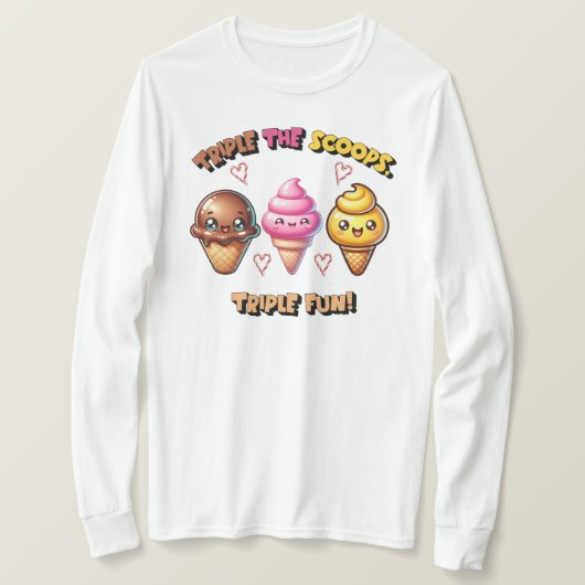 Dreimal die Scoops, Triple Fun! T-Shirt (Design vorne)