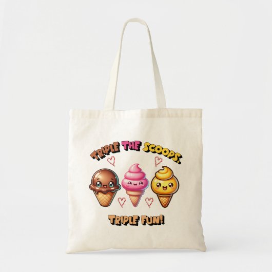 Dreimal die Scoops, Triple Fun! Tragetasche (Vorne)
