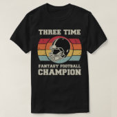 Dreimal Fantasy Football Champion T-Shirt (Design vorne)