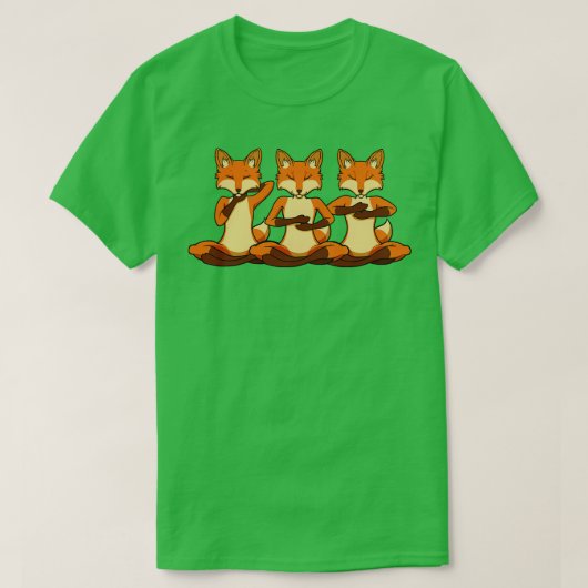 Dreimal Fox bei Reiki T-Shirt (Design vorne)