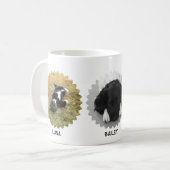 Dreimal gezogener Name der Fotocollage Kaffeetasse (Vorderseite Links)