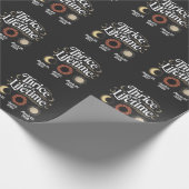 Dreimal im Leben 2025 Solar Eclipse Astronomie Geschenkpapier (Ecke)