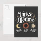 Dreimal im Leben 2025 Solar Eclipse Astronomie Postkarte (Vorne/Hinten)