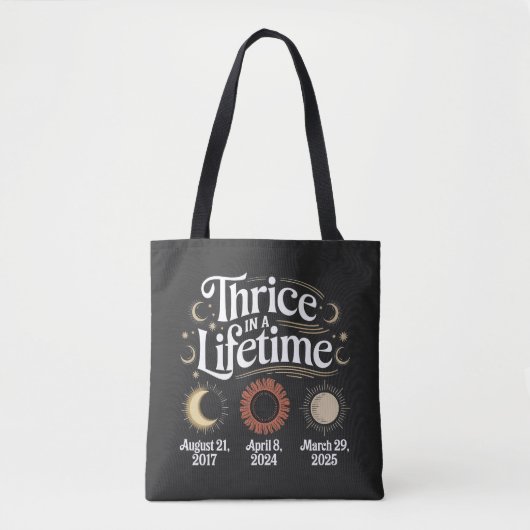 Dreimal im Leben 2025 Solar Eclipse Astronomie Tasche (Vorderseite)
