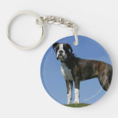 Dreimonatiges Baby Boxer-Welpe Schlüsselanhänger (Vorderseite)