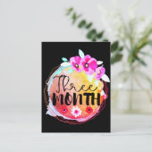 Dreimonatiges Baby-Meilenstein-Etikett Postkarte (Stehend Vorderseite)