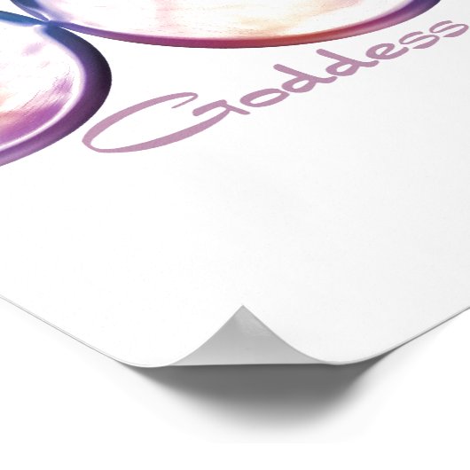 Dreimondgöttin irisierende Perle Poster (Ecke)