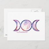 Dreimondgöttin irisierende Perle Postkarte (Vorne/Hinten)