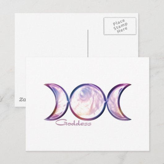 Dreimondgöttin irisierende Perle Postkarte (Vorne/Hinten)