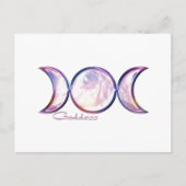 Dreimondgöttin irisierende Perle Postkarte (Vorderseite)