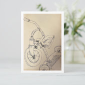 Dreiradeinladen Dankeskarte (Stehend Vorderseite)