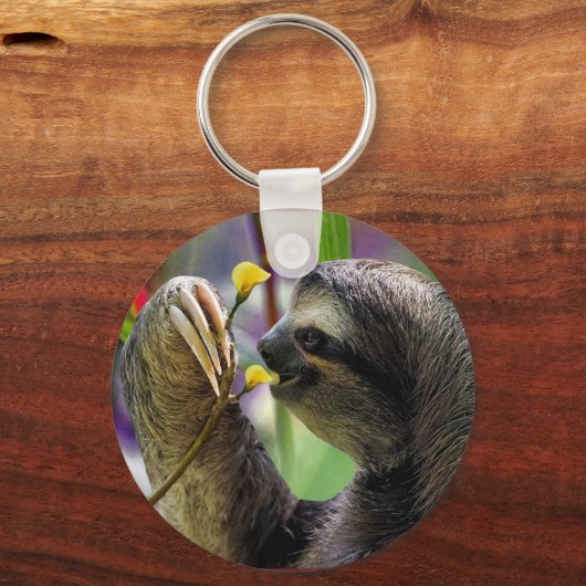 Dreischneider-Baum-Faultier Schlüsselanhänger (Vorderseite)