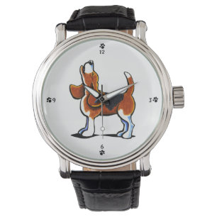 Dreisfarben-Beagle-Bucht Armbanduhr