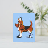 Dreisfarben-Beagle-Bucht Postkarte (Stehend Vorderseite)