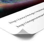 Dreisfarbige Temperaturkarte unserer Sonne. Poster (Ecke)