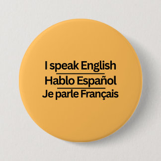 Dreisprachige Sprach "Ich spreche" Pins Button