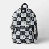 Dreißig, biomorphe Abstraktion - Kandinsky Bedruckter Rucksack (Vorderseite)