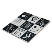 Dreißig, biomorphe Abstraktion - Kandinsky Fliese (Seite)