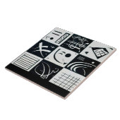 Dreißig, biomorphe Abstraktion - Kandinsky Fliese (Seite)