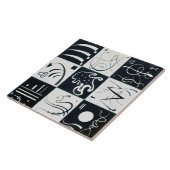 Dreißig, biomorphe Abstraktion - Kandinsky Fliese (Seite)