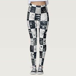 Dreißig, biomorphe Abstraktion - Kandinsky Leggings