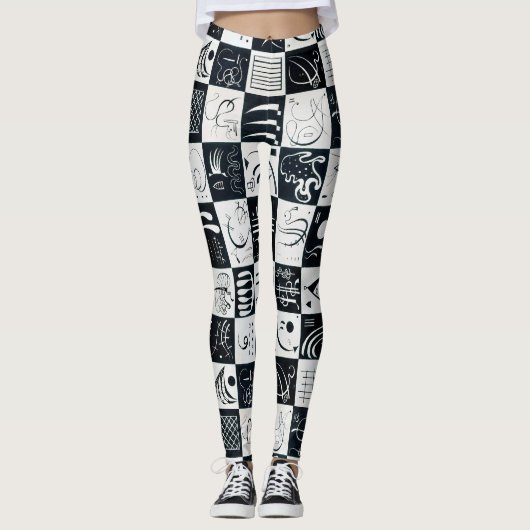 Dreißig, biomorphe Abstraktion - Kandinsky Leggings (Vorderseite)