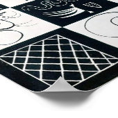 Dreißig, biomorphe Abstraktion - Kandinsky Poster (Ecke)