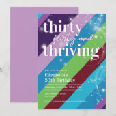 Dreißig, Flirty & Thriving 13 und wird 30 Einladung (Vorne/Hinten)
