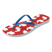 Dreißig Kaninchen Funky Flip Flops Badesandalen (Schrägansicht)