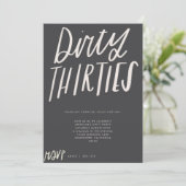 DREISSIG PARTY INVITE EINLADUNG (Stehend Vorderseite)