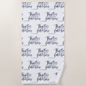 Dreißig u. fabelhaftes personalisiertes strandtuch (Vorderseite)