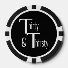 Dreißig und dreißig pokerchips