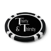 Dreißig und dreißig pokerchips (Oberseite)