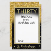 Dreißig Wünsche für das Geburtstagsmädchen (Vorne/Hinten)
