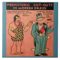 Dreißigerjahre Comic-Höhlenmann-Papierpuppe König